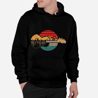 Disc Golf Flying Disc Sunset Guitar Classic Hoodie - Seseable