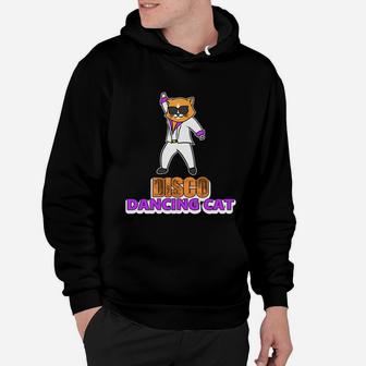 Disco Dancing Cat Funny Cute Lively Silly Humor Cool Hoodie