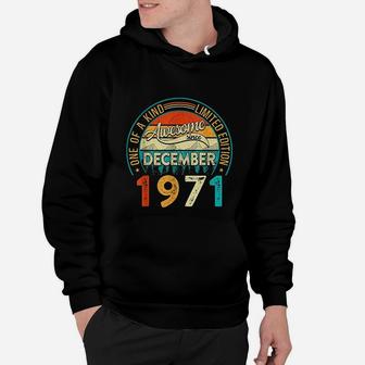Distressed Vintage Awesome Since December 1971 51st Years Old Hoodie - Seseable