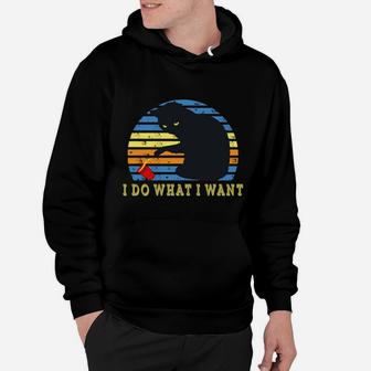Do What I Want Black Cat Red Cup Hoodie - Seseable