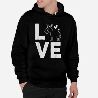 Donkey Love Cute Donkey Animal Outfit Gift Hoodie - Seseable