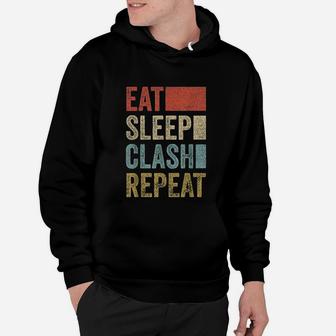 Eat Sleep Clash Repeat Vintage Hoodie | Seseable UK