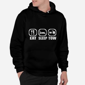 Eat Sleep Tow Tow Truck Driver Funny Towing Hoodie - Seseable