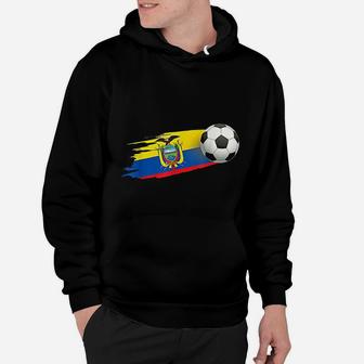 Ecuador Soccer Ball Ecuador Flag Jersey Ecuador Football Hoodie - Seseable