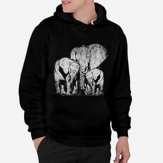 Elephant Family Elephant Hoodie - Seseable