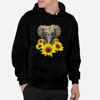 Elephant Sunflower Cute Elephant Love Sunflower Hoodie - Seseable