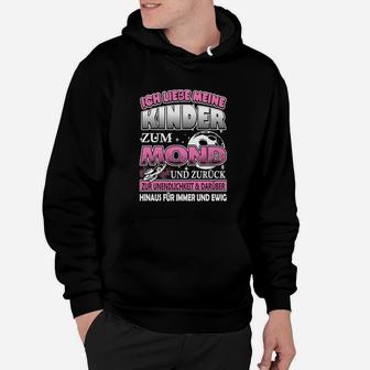 Elternteil Liebesbekundung Hoodie Ich liebe meine Kinder zum Mond und zurück Fußball Design - Seseable