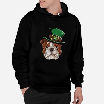 English Bulldog Leprechaun St Patricks Hoodie - Seseable