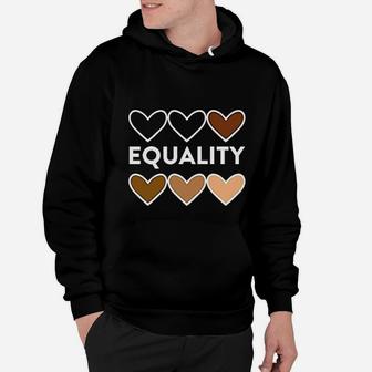 Equality Hearts Civil Rights Equal Graphic Hoodie - Seseable