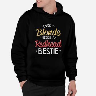 Every Blonde Needs A Redhead Bff Friend Heart Hoodie - Seseable