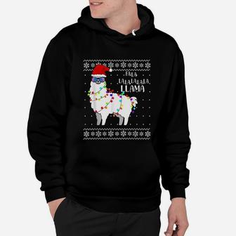 Fa La La Llama Funny Alpaca Christmas Hoodie - Seseable