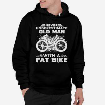 Fat Bike Shirt - Old Man With Fat Bike Tshirt Hoodie - Seseable