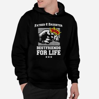 Father Daughter Friends Fist Bump Dad Fathers Day Hoodie - Seseable