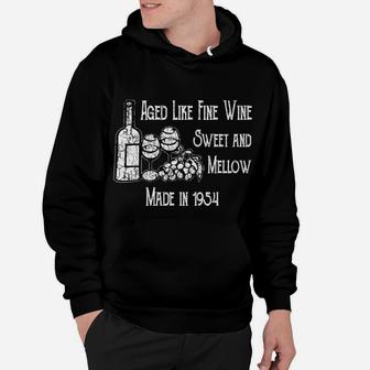 Fine Wine Vintage 1954 Birthday Tee For Silver Foxes Hoodie - Seseable