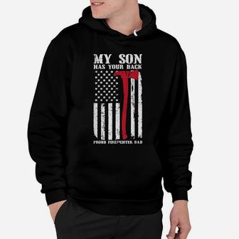 Firefighter My Son Has Your Back Hoodie