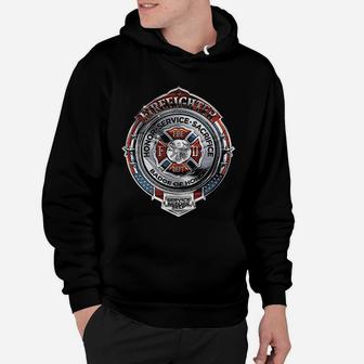 Firefighter Retro Traditional Anique Pump Truck Hoodie - Seseable