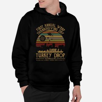 First Annual Wkrp Thanksgiving Day Turkey Drop Vintage Hoodie - Seseable