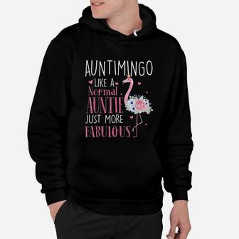 Flamingo Auntimingo Like A Normal Auntie Gifts Funny Grandma Hoodie - Seseable