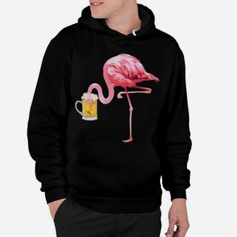 Flamingo Trinkt Bier Sauf Polter Ge Hoodie - Seseable