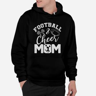 Football And Cheer Mom Funny Hoodie - Seseable