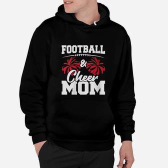 Football And Cheer Mom High School Sports Cheerleading Hoodie - Seseable