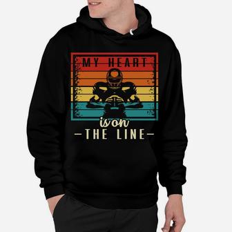Football Player Lovers My Heart Is On The Line Hoodie - Seseable