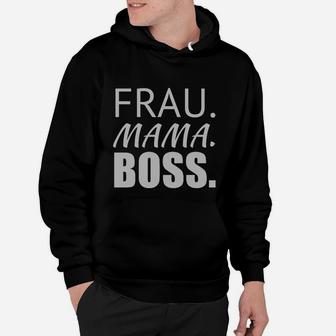 Frau Mama Boss Hoodie, Statement-Hoodie für Damen Schwarz - Seseable