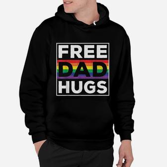 Free Dad Hugs Rainbow Lgbt Pride Fathers Day Hoodie - Seseable