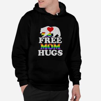 Free Mom Hugs Lgbt Pride Mama Bear Hoodie - Seseable