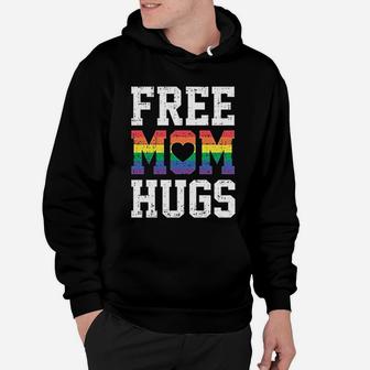 Free Mom Hugs Lgbt Rainbow Gay Pride Rainbow Gift Hoodie - Seseable