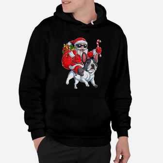 French Bulldog Christmas Shirt Santa Claus Woofmas Dog Boys Hoodie - Seseable