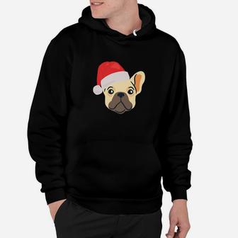 French Bulldog Santa Christmas Graphic Dog Holiday Hoodie - Seseable
