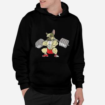 French Bulldog Weightlifting Funny Deadlift Hoodie - Seseable