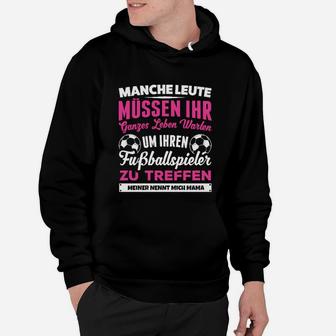 Fußball-Mutter Stolzes Statement Hoodie, Mein Kind & Sportler-Motiv - Seseable