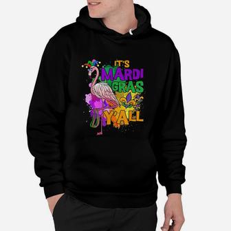 Funny Carnival Party Gift Flamingo Mardi Gras Hoodie - Seseable