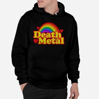 Funny Death Metal Rainbow Vintage Distressed Look T-shirt Hoodie - Seseable