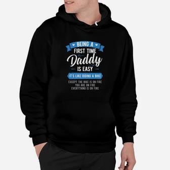 Funny First Time Daddy Is Easy Dad Gift Hoodie - Seseable