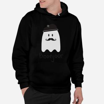 Funny French Teacher Halloween Bonjour Ghost Shirts Hoodie - Seseable