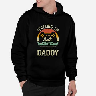 Funny Gamer New Dad Leveling Up To Daddy Fathers Day Hoodie - Seseable