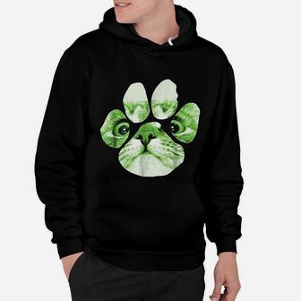 Funny Kitty Cat Paw Print Hoodie - Seseable