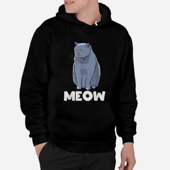 Funny Meow Cat Lady And Cats Kittens People Men Women Hoodie - Seseable