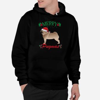 Funny Merry Christmas Pug Dog Lover Pug Shirt Gift Hoodie - Seseable