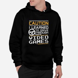 Funny New Driver Learned To Drive Playing Video Games Hoodie - Seseable