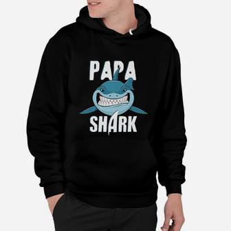 Funny Papa Shark Deep Sea Ocean Life Dad Gift Hoodie - Seseable