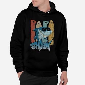Funny Papa Shark Retro Classic, dad birthday gifts Hoodie - Seseable