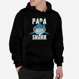Funny Papa Shark Shirt Deep Sea Ocean Life Dad Gift Hoodie - Seseable