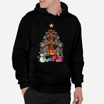 Funny Poodle Christmas Dog Tree Xmas Gift Hoodie - Seseable