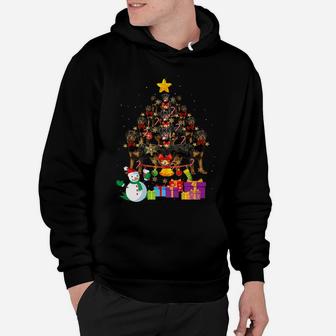 Funny Rottweiler Christmas Dog Tree Xmas Gift Hoodie - Seseable