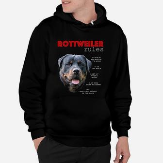 Funny Rules For The Owner Of A Rottweiler Hoodie - Seseable