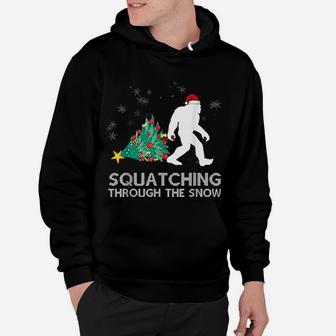 Funny Sasquatch Christmas Gift Squatching Bigfoot Xmas Hoodie - Seseable